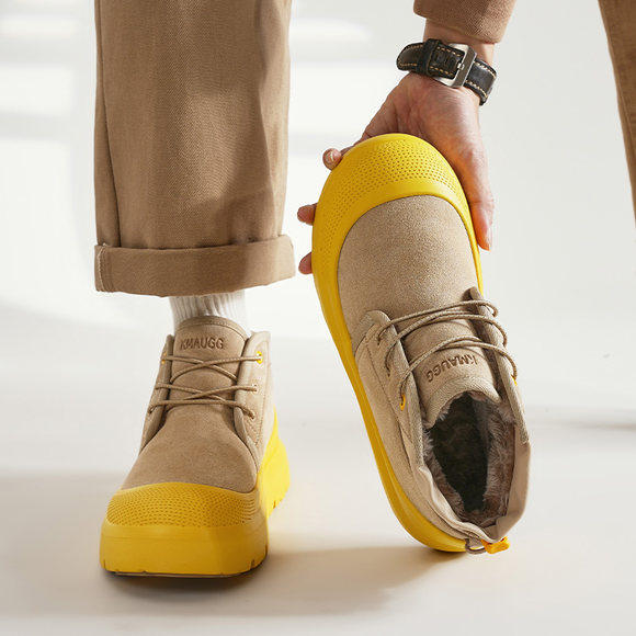 低帮雪地靴2025冬季新款男士圆头加绒休闲百搭户外保暖防滑棉靴,流行男鞋,时尚雪地靴,淘宝优惠券,粉丝福利购,淘宝优惠卷