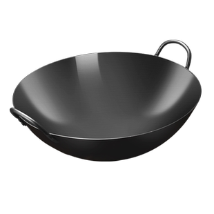 章丘手工铁锅老式家用炒锅双耳熟铁锅炒菜锅无涂层商用圆底大铁锅