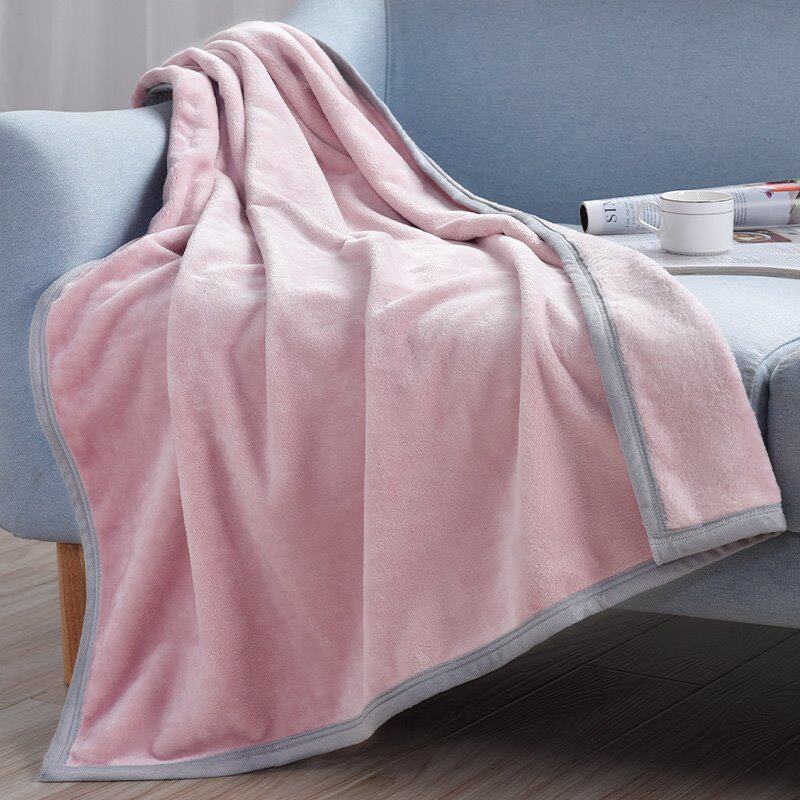 毛毛雨毯子午睡小毛毯被子办公室空调毯珊瑚绒盖腿盖毯