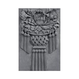 砖雕中式仿古门楼装饰仿古砖墙砖柱子马头墙雕花灯笼花影壁