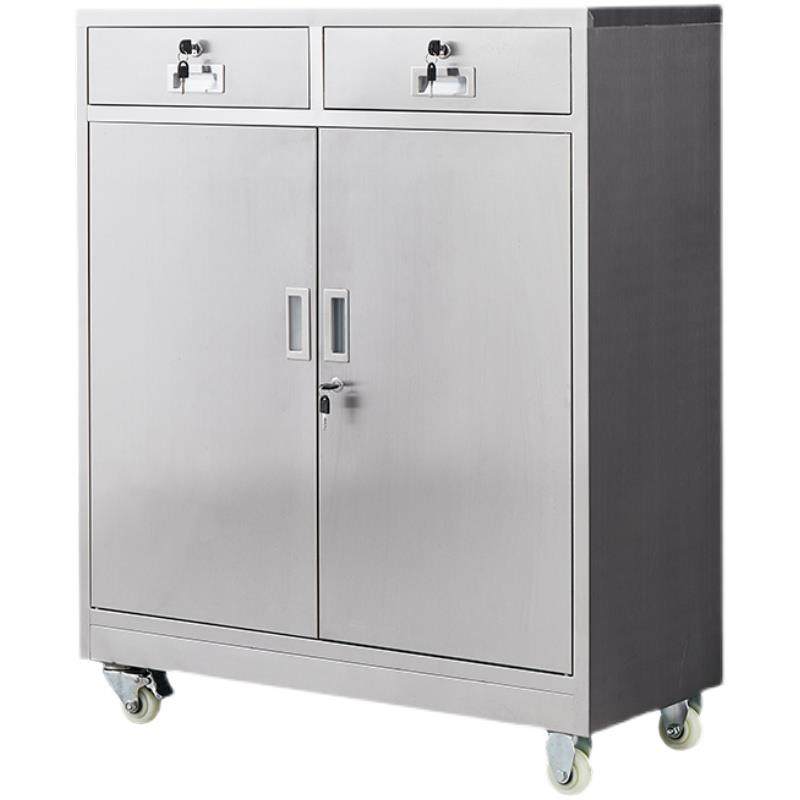 不锈钢矮柜文件柜中二斗储物柜带锁抽屉桌下活动工具柜床头,商业/办公家具,办公储物柜,淘宝优惠券,粉丝福利购,淘宝优惠卷