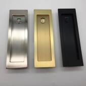 暗隐藏拉手 带指示锁门侧装 按弹式 口袋门拉手内嵌木门移门推拉美式