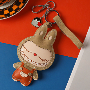 裁鱼手工皮具diy材料包拉布布车钥匙扣挂件真皮背包挂饰团建活动