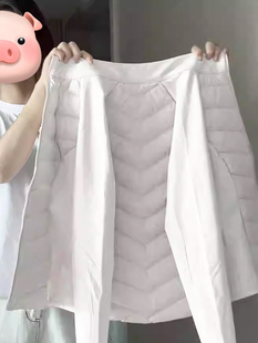 采购产品白光夹克，羽绒服衬里，妇女冬季短款式，修身，秋冬内衣