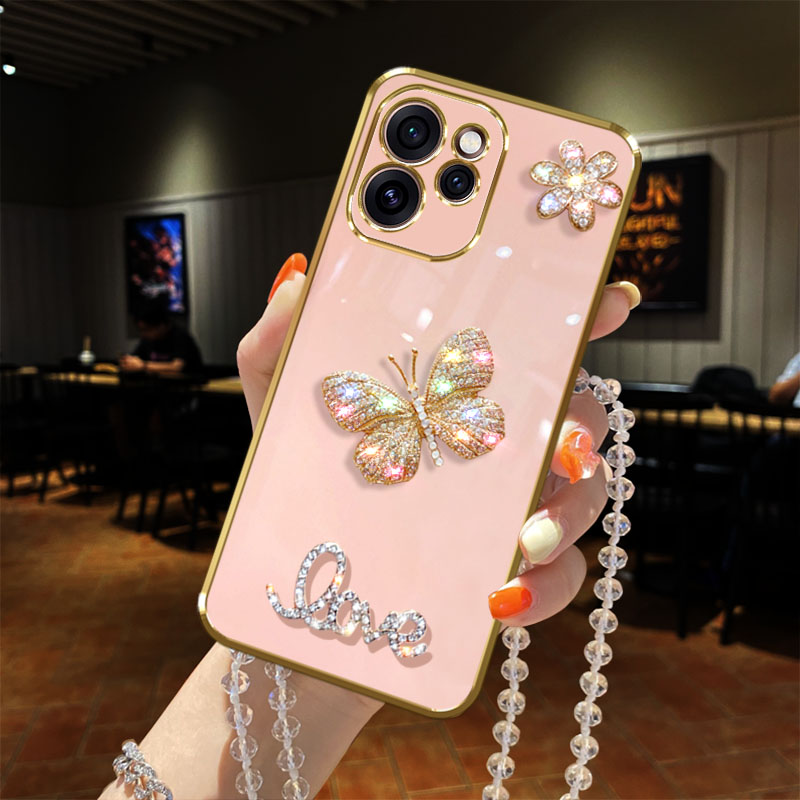 OPPOReno15手机壳镶钻蝴蝶