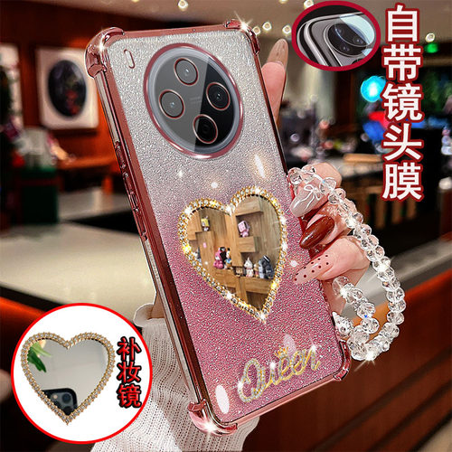 vivoY500pro手机壳气囊爱心镜