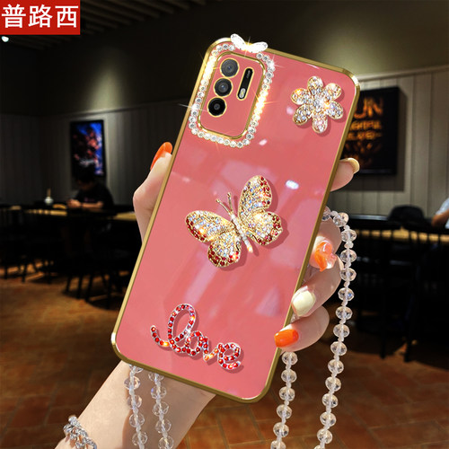 oppo手机壳闪水蝴蝶a91链子m00