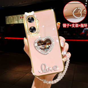 适用华为畅享60手机壳Hi畅想60s镶钻LOVE字母70z镜子指环360旋转支架旋转保护壳套防摔软胶镜头全包女款 新品
