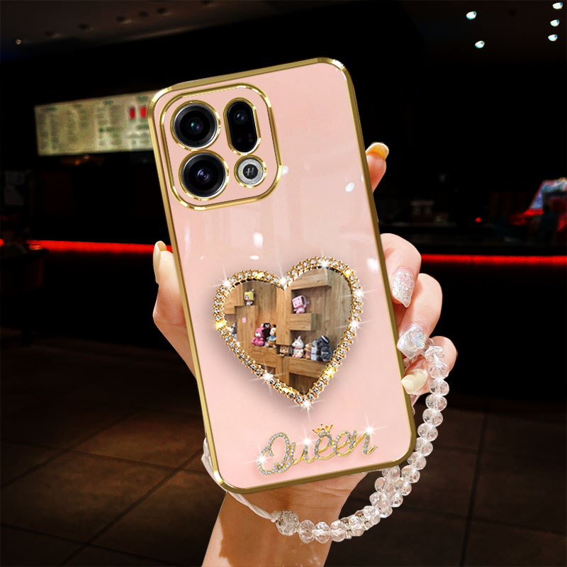 OPPOFindx9手机壳爱心镜子