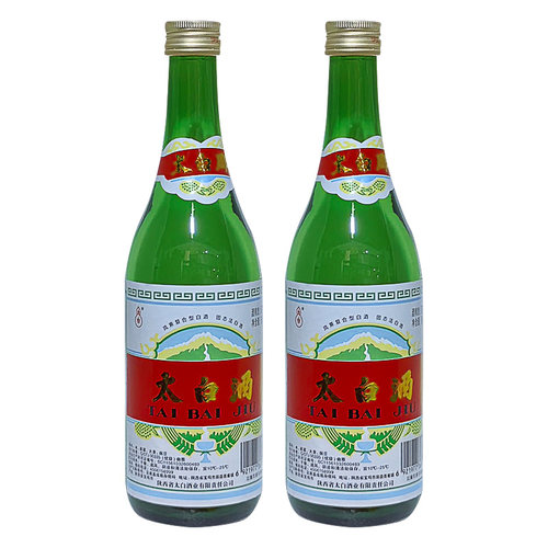 太白酒50度500ml普太白酒绿瓶凤兼复合型固态法白酒