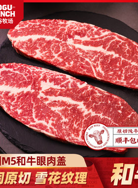 【澳谷牧场】澳洲M5和牛眼肉盖谷饲原切牛排烧烤烤肉火锅新鲜牛扒