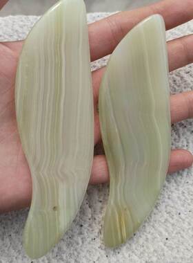 天然刮痧板全身通用半圆形阿x富汗缠丝玉肩颈背经络疏通拨筋刮痧