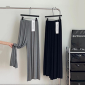 女2026夏季 薄款 梨形身材垂感冰丝休闲裤 莫代尔阔腿裤 子宽松甩甩裤