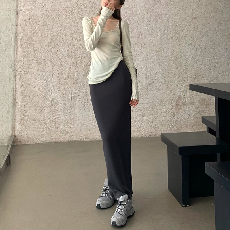 黑色半身裙女高腰显瘦2025春夏性感百搭紧身弹力包臀中长一步裙子,女装/女士精品,半身裙,淘宝优惠券,粉丝福利购,淘宝优惠卷