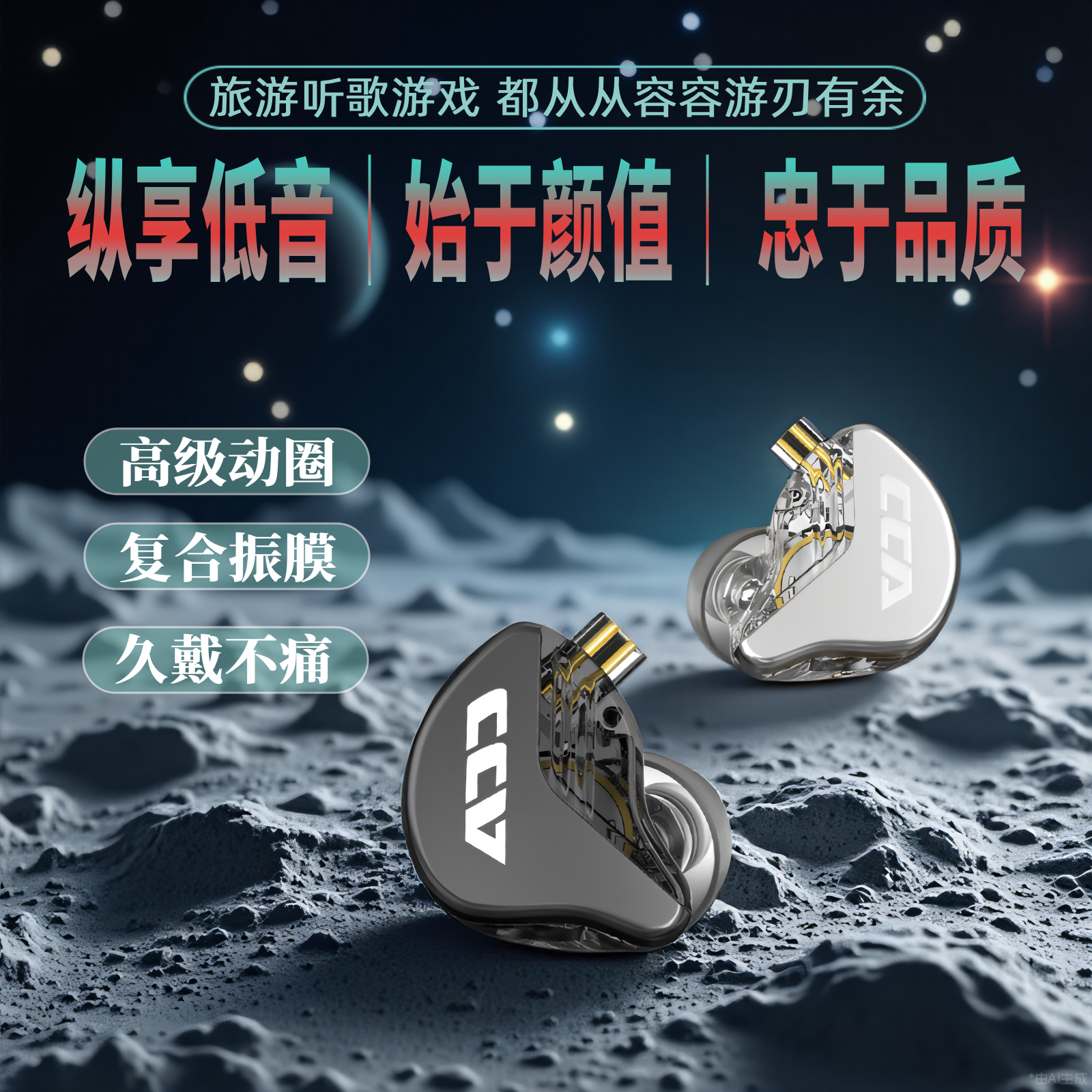 CCA-CRA监听耳机有线入耳式耳返