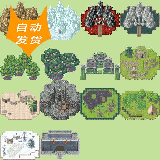 [2d素材] rtp风格 角色行走序列帧 3077p