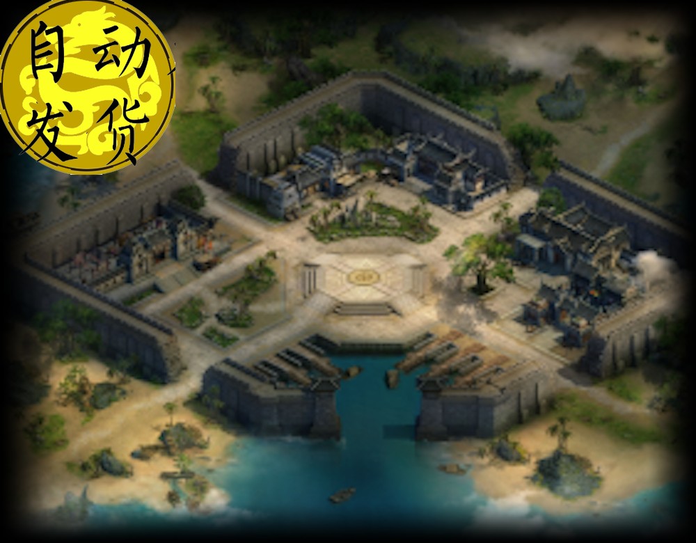 传奇地砖地图素材 海港 高清地砖 无缝封边 定制地图 