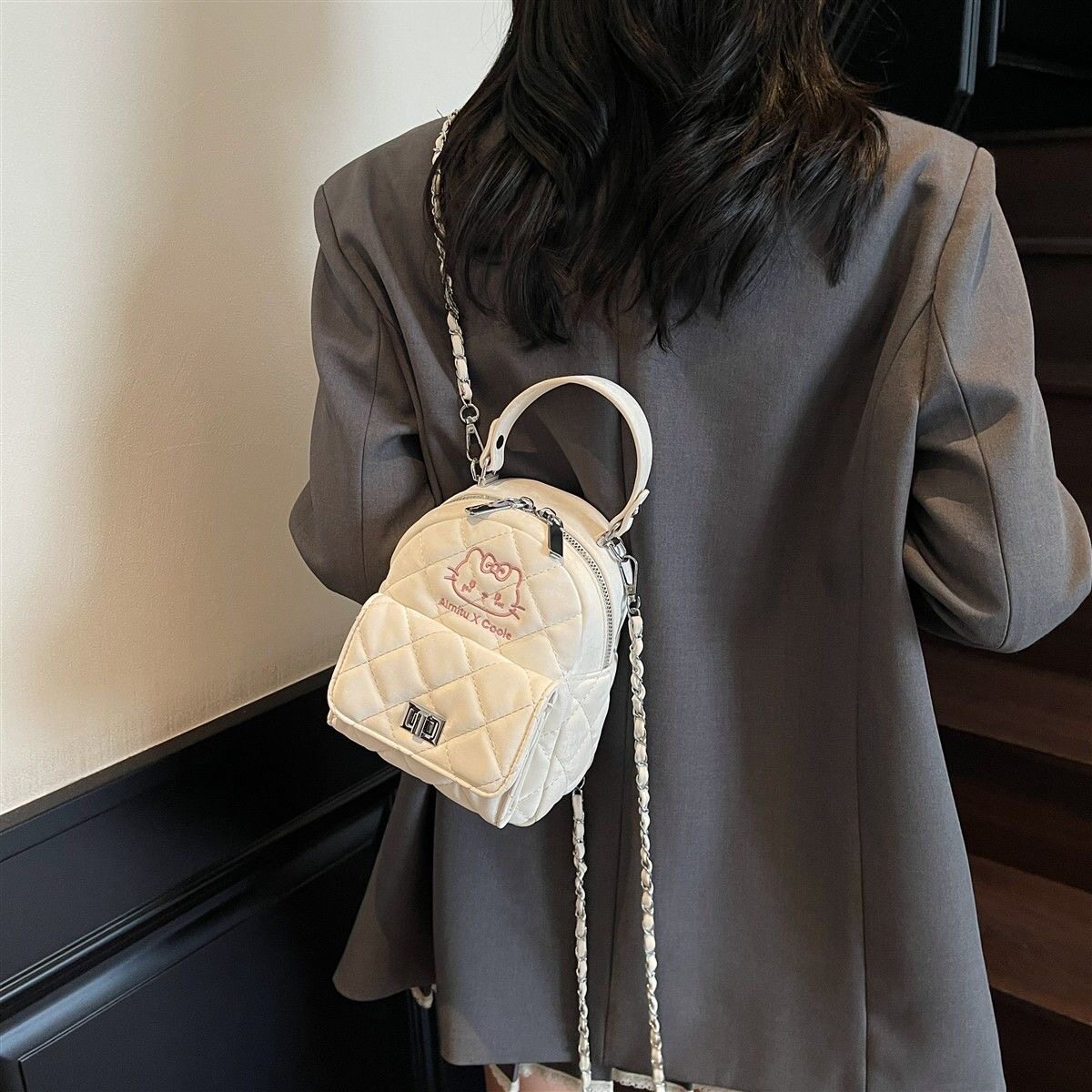 艾米兔女包2025新款可爱洋气时尚潮流日常百搭小众通勤双肩包,箱包皮具/热销女包/男包,通用款女包,淘宝优惠券,粉丝福利购,淘宝优惠卷