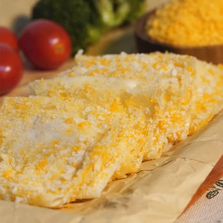 芝士蟹排蟹柳250g/10个手工油炸小吃蟹肉饼蟹米酥海鲜饼冷冻食品