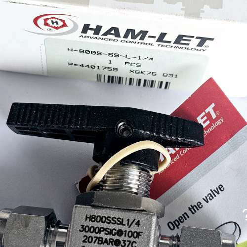 议价-HAM-LET哈姆雷特H-800S-SS-L-1/4卡套球阀