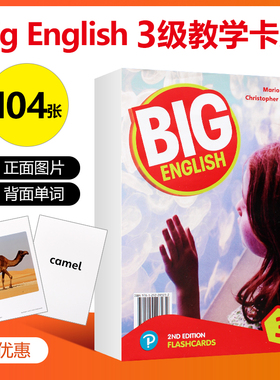 新版Big English 3级别教学大卡字卡原装进口香港朗文培生少儿英语Big English教学大卡字卡闪卡 2ND Edtion Flashcards3级别