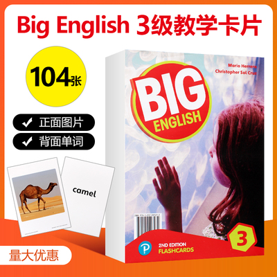 新版Big English 3级别教学大卡字卡原装进口香港朗文培生少儿英语Big English教学大卡字卡闪卡 2ND Edtion Flashcards3级别