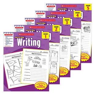 学乐英文原版 Scholastic Success with Writing 1-5册 英语写作练习