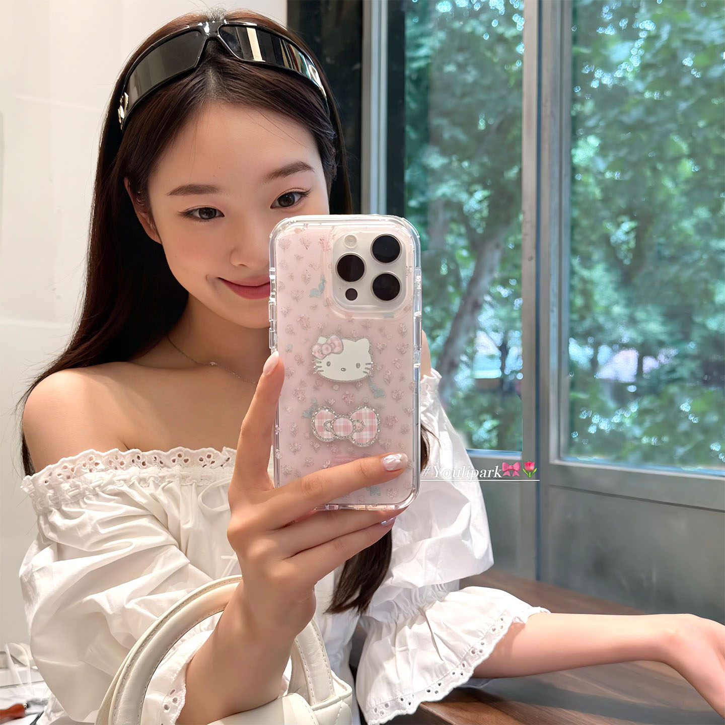 ins少女甜美碎花立体蝴蝶结猫咪15适用16pro苹果16ProMax手机壳iPhone16全包14新款14Promax保护套13