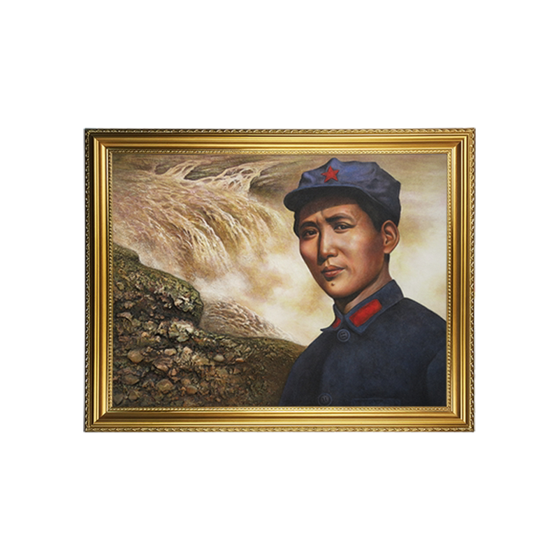 毛主席墙画有框伟人毛泽东山水
