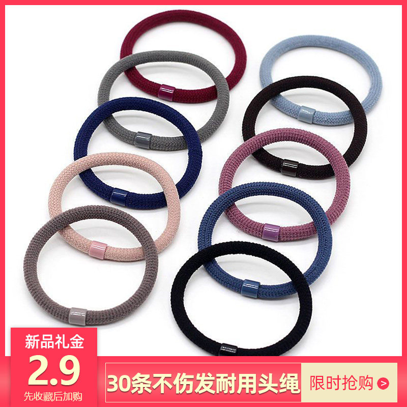 头绳绒圈加粗发圈简约绑头发橡皮筋无痕韩国成人发饰高弹力发绳女_虎窝淘