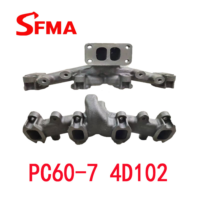 挖掘机适用小松PC60-7 120-6E排气支管 勾机4D102发动机排气支管