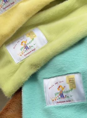 MOMMOM新品四色双面棉小福貂绒小毯子垫子mommomhage