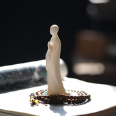 德化白瓷创意无相佛禅意摆件家居客厅茶室博古架茶道茶空间装 饰品