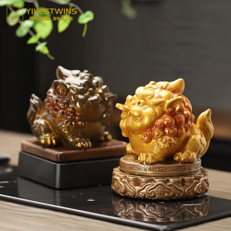 遇水变色时来运转变色貔貅摆件趣玩家用客厅茶盘茶桌摆件送人礼盒,餐饮具,茶宠摆件,淘宝优惠券,粉丝福利购,淘宝优惠卷