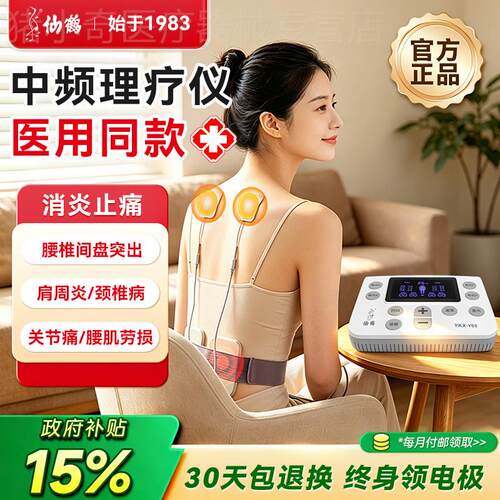 仙鹤中频治疗仪电疗仪脉冲理疗器医院用家用按摩同款全身经络疏通