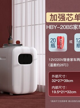 车载小冰箱迷你冷冻小型办公室宿舍车载家用两用冷藏mini制冷20L