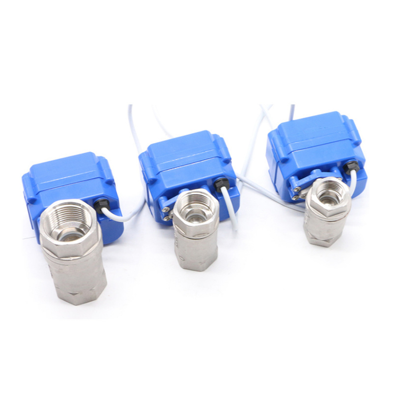 CWX-15N不锈钢微型电动球阀CR04二线AC220V阀体30P4 DN15 20 25