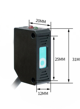 漫反射光电开关E3Z-LS61方形激光传感器NO可见光24V红外感应开关
