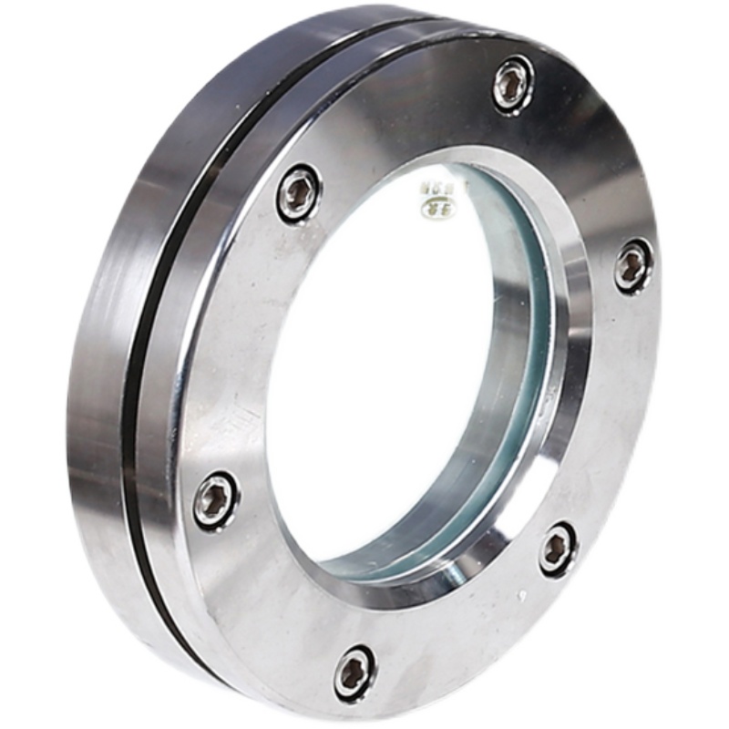 瑞克不锈钢304法兰玻璃视镜对夹式视窗JB59M3-64管道平板玻璃视盅