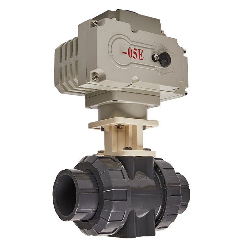 电动塑料UPVC球阀Q911F-1t6S电动PVC球阀DN15 20 25 32 40 50