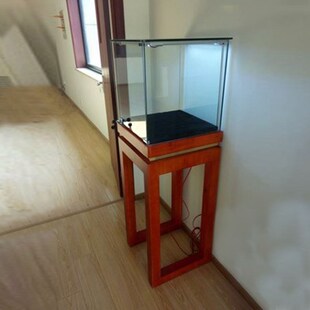 复古珠宝展示柜实木玉石翡翠饰品眼镜柜台博物馆展厅中式玻璃展柜