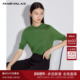 夏季 透气半袖 短袖 曼德诗女装 蚕丝混纺针织圆领套头衫 薄款 修身 上衣
