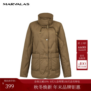 羽绒加厚保暖外套 新款 曼德诗短款 羽绒服女面包服2025年冬季