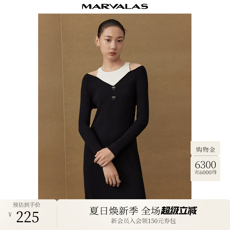 曼德诗通勤弹力坑条针织