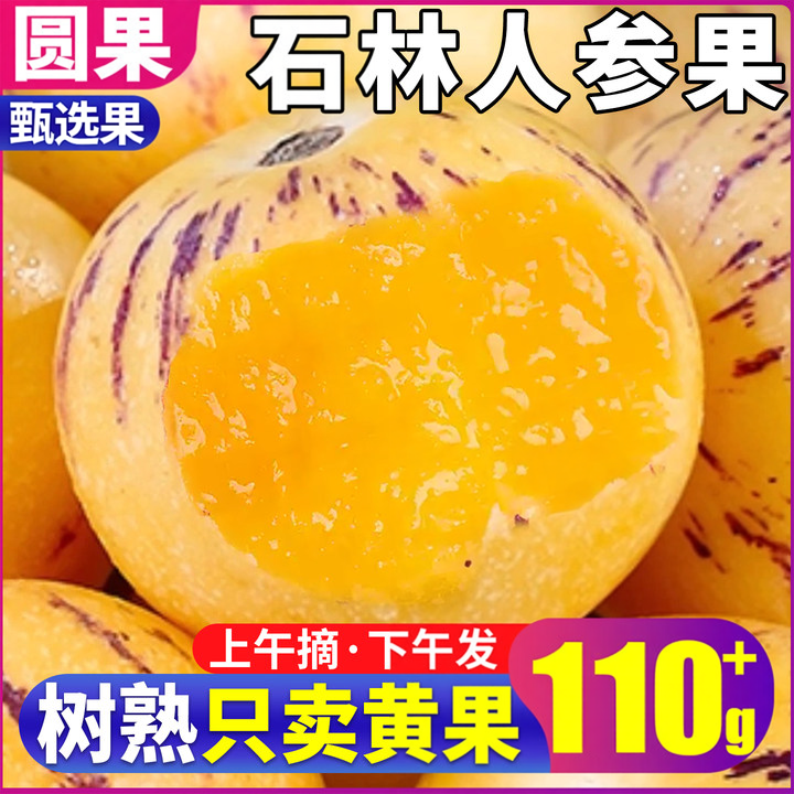 正宗云南石林人参果5斤新鲜水果树上熟娃娃果当季黄肉圆果包邮