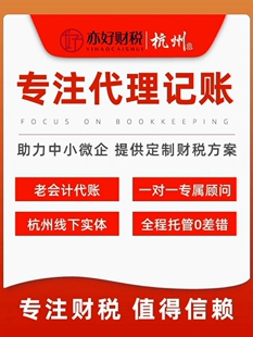 杭州代理记账报税财公司工商注册变更税咨询财务规划营业执照代办