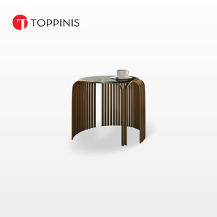 Toppinis意式 极简沙发大理石边几意大利客厅设计师高端奢石圆角几