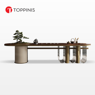 Toppinis茶台轻奢现代高级感茶桌椅组合别墅家用办公喝茶泡茶桌