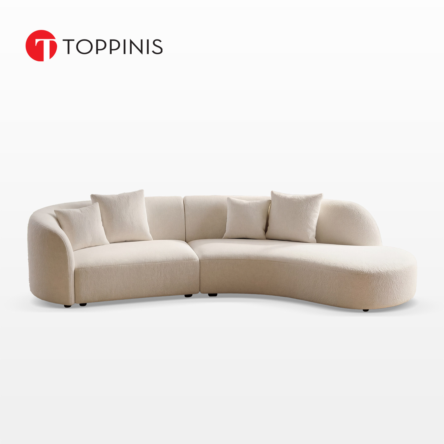 Toppinis意式极简弧形月亮沙发现代简约客厅轻奢布艺沙发真皮客厅