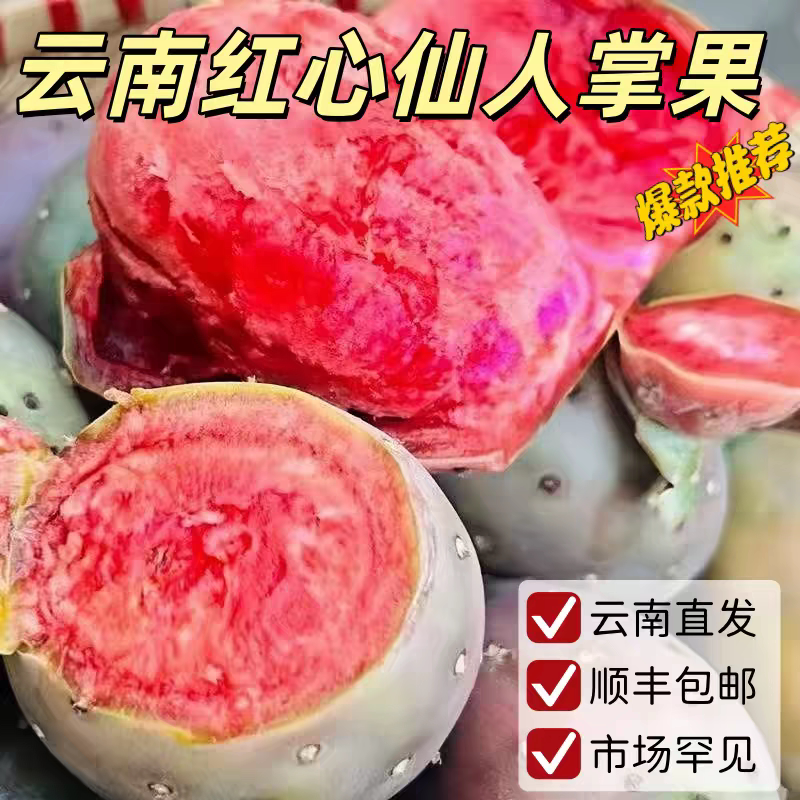 稀有红心仙人掌水果新鲜当季罕见清甜可口仙桃大果仙人掌顺丰包邮